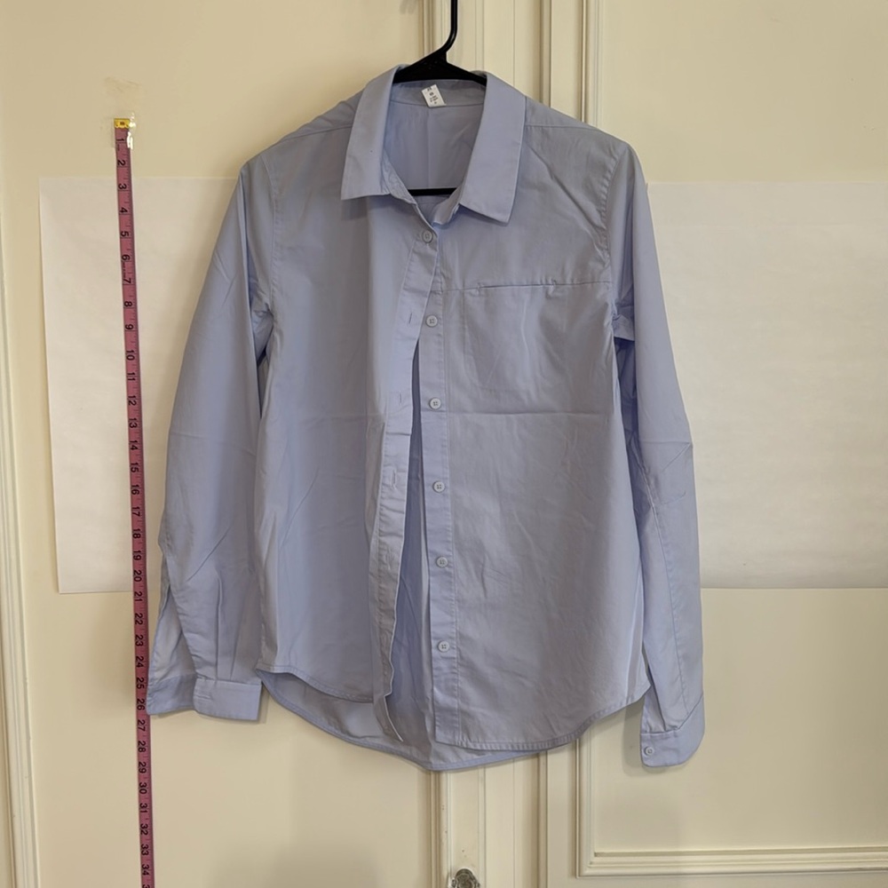 Lululemon Full Day Ahead Long Sleeve Light Green Button Front Shirt Women Size 4